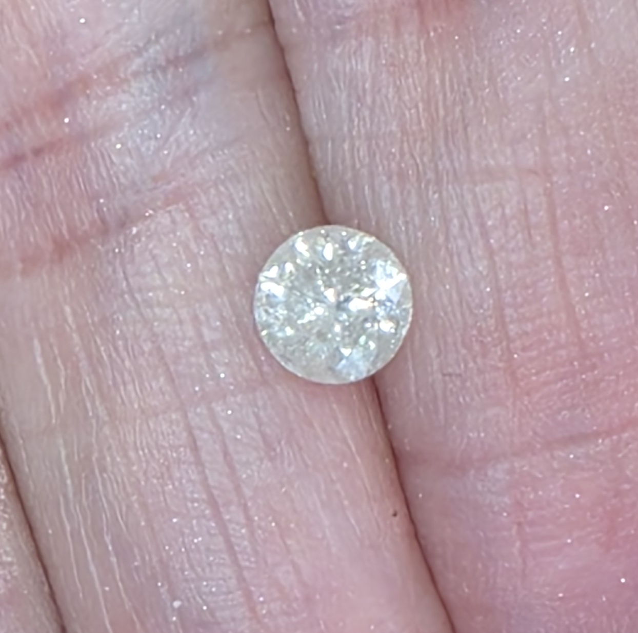 No Reserve .76 ct Natural Diamond Round Cut Loose Gemstone