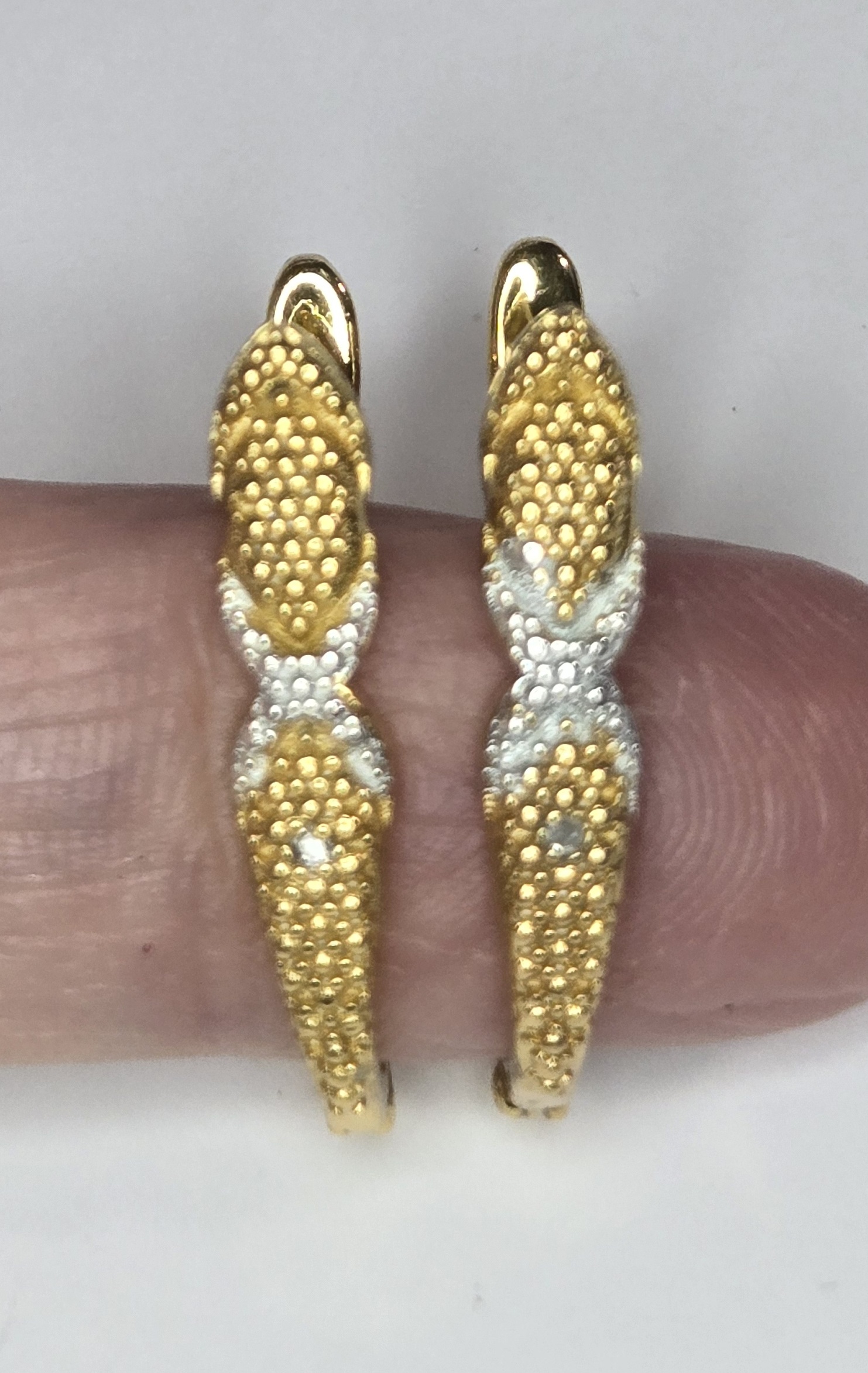 No Reserve Natural Diamond Huggie Earrings