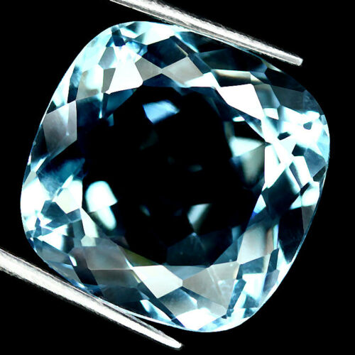 No Reserve Natural Blue Topaz Cushion Cut Loose Gemstone