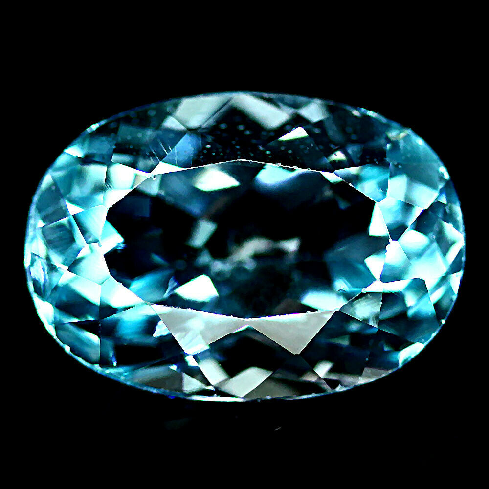 No Reserve VVS Natural Blue Topaz Oval Cut Loose Gemstone