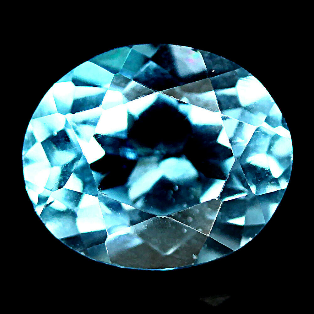 No Reserve VVS Natural Blue Topaz Oval Cut Loose Gemstone