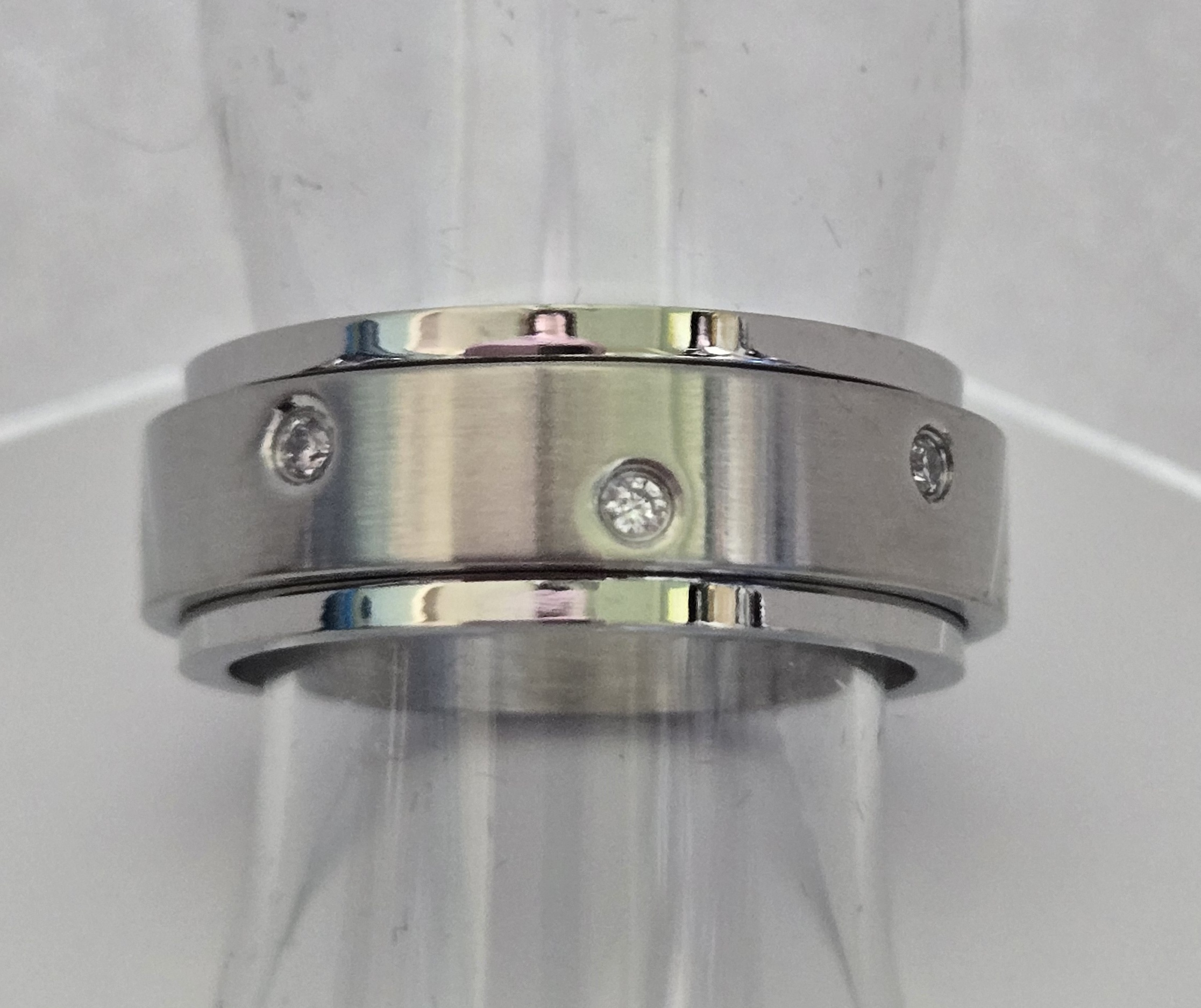No Reserve Simulated Diamond Band Ring Size 8