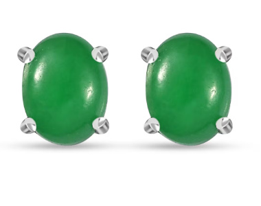 No Reserve Natural Jade Stud  Earrings
