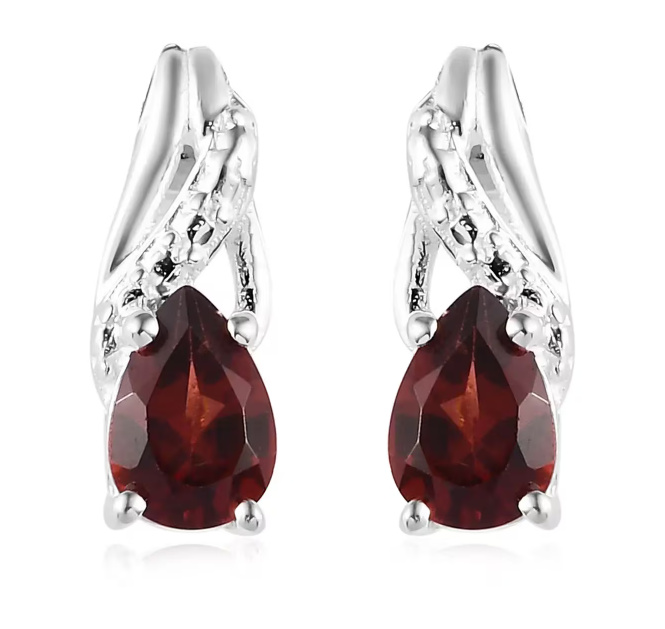 No Reserve Natural Mozambique Garnet  Earrings
