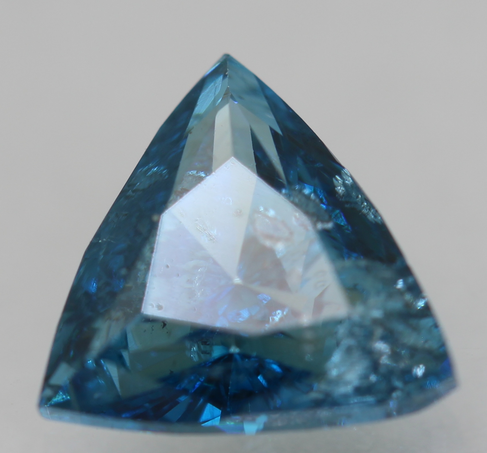No Reserve .16 ct Natural Blue Diamond Trillion Cut Loose Gemstone