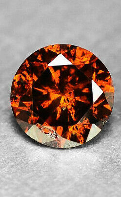No Reserve .36 ct Natural Congac Diamond Round Cut Loose Gemstone