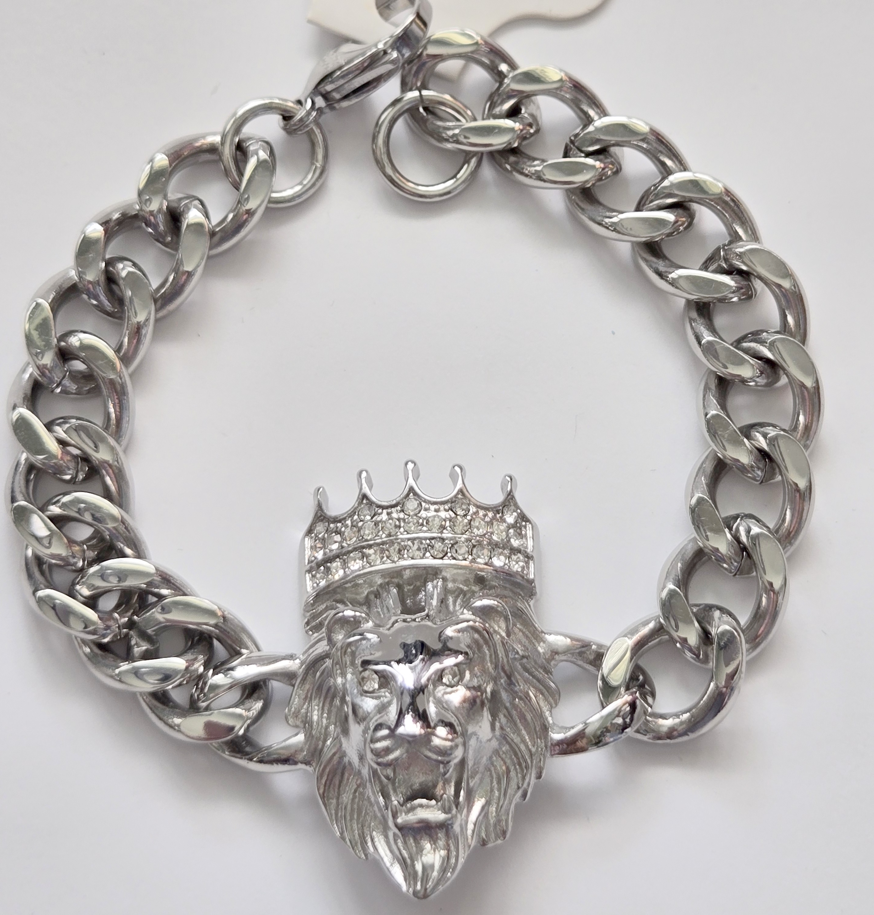 No Reserve Austrian Crystal Tiger Crown  Bracelet