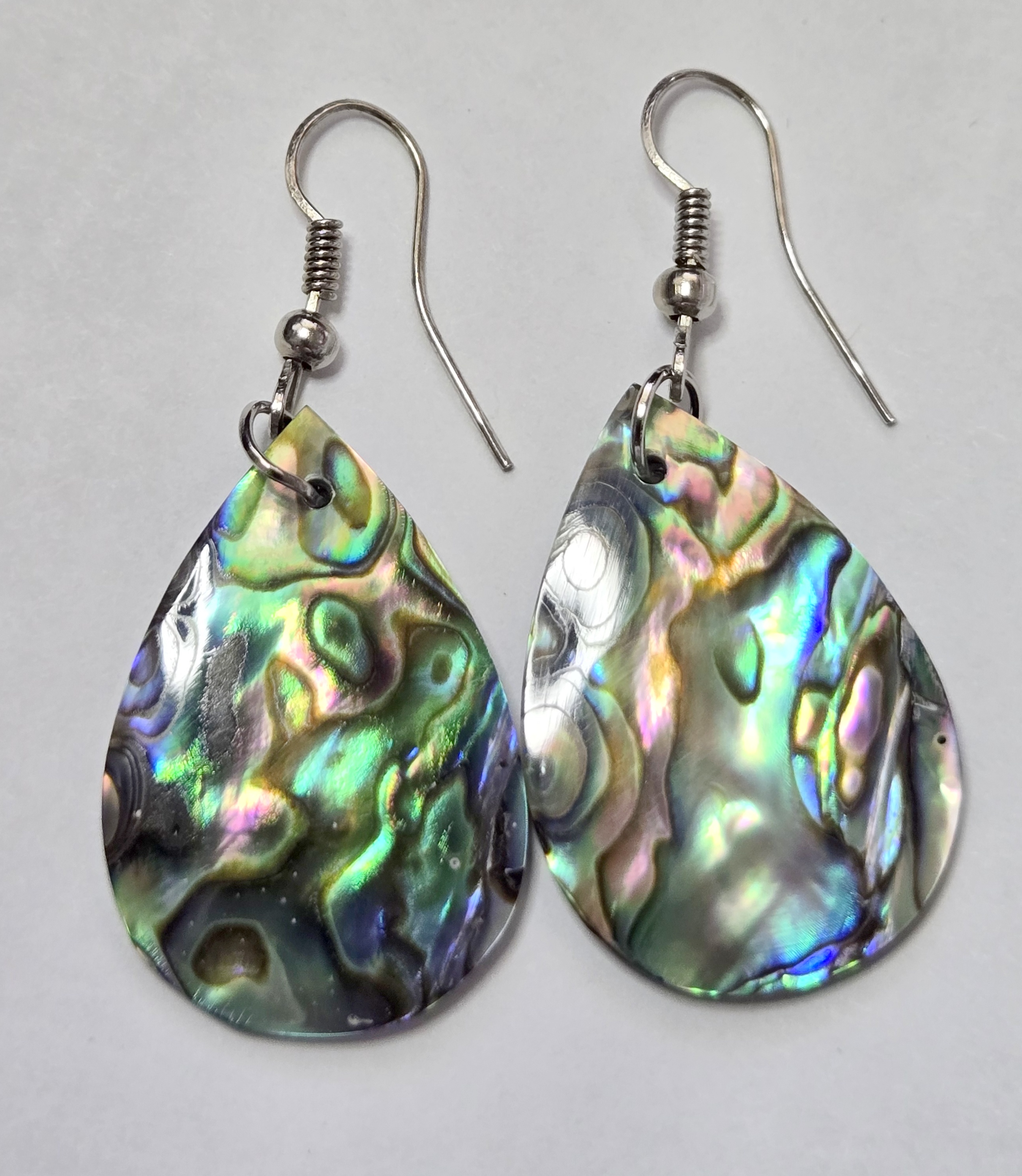 No Reserve Natural Abalone Shell Earrings