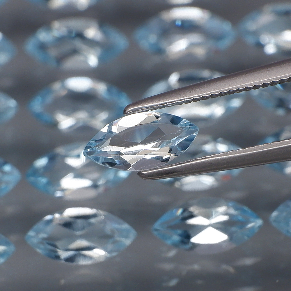 No Reserve VVS Natural Blue Topaz Marquise Cut Loose Gemstone