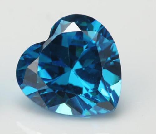 No Reserve VVS Natural London Blue Topaz Heart Cut Loose Gemstone