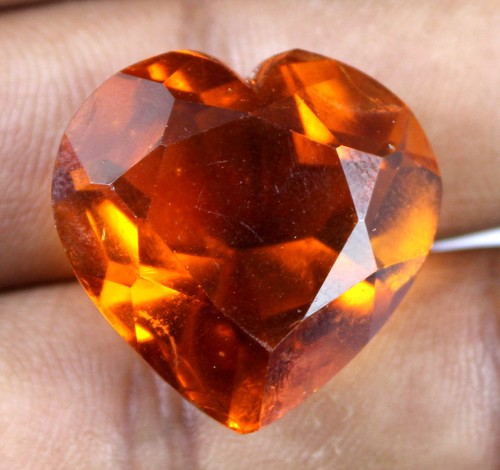 No Reserve VVS Natural Citrine Heart Cut Loose Gemstone
