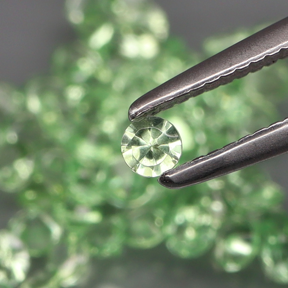 No Reserve VVS Natural Tsavorite Garnet Round Cut Loose Gemstone
