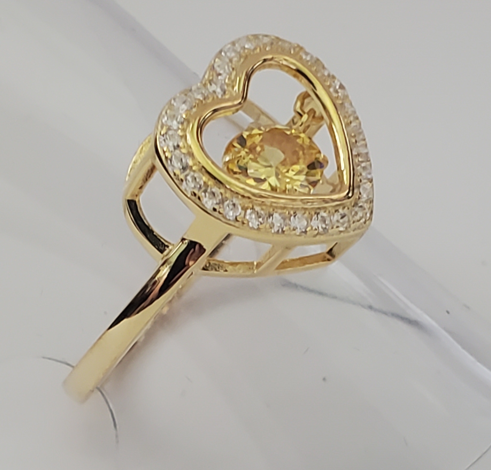 Engagement Ring Perfect Fit 9ct Yellow Gold 0.33ct Diamond Double Halo Ring