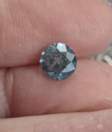 No Reserve 1.05 ct Natural Blue Diamond Round Cut Loose Gemstone