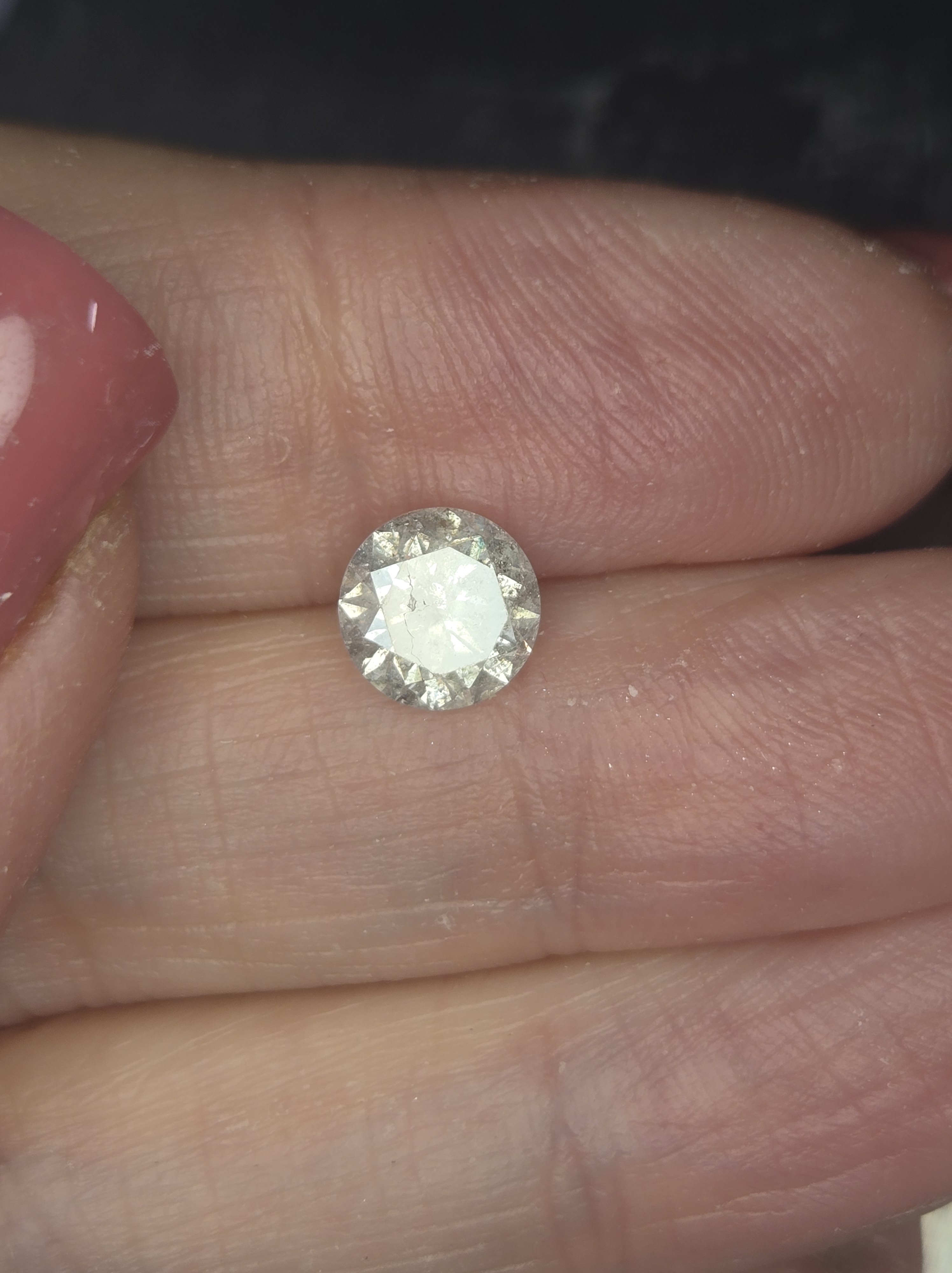 No Reserve .90 ct Natural Diamond Round Brilliant Cut Loose Gemstone Fi1