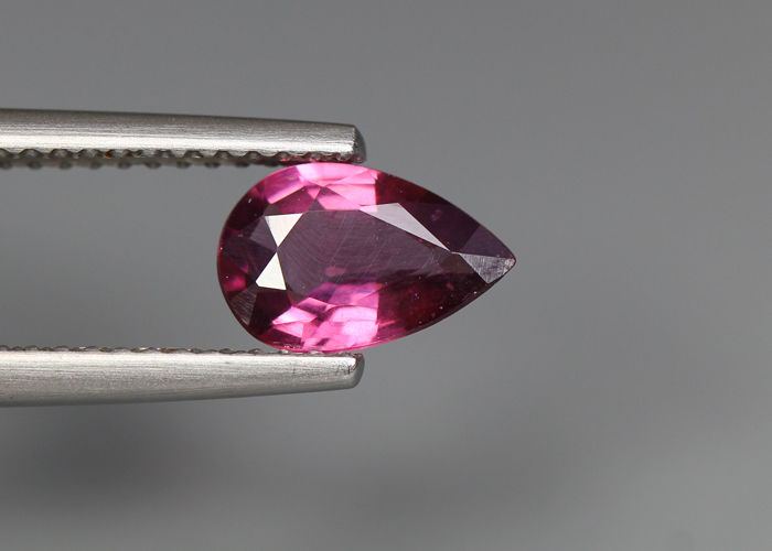  No Reserve VVS Natural Rhodolite Garnet Pear Cut Loose Gemstone