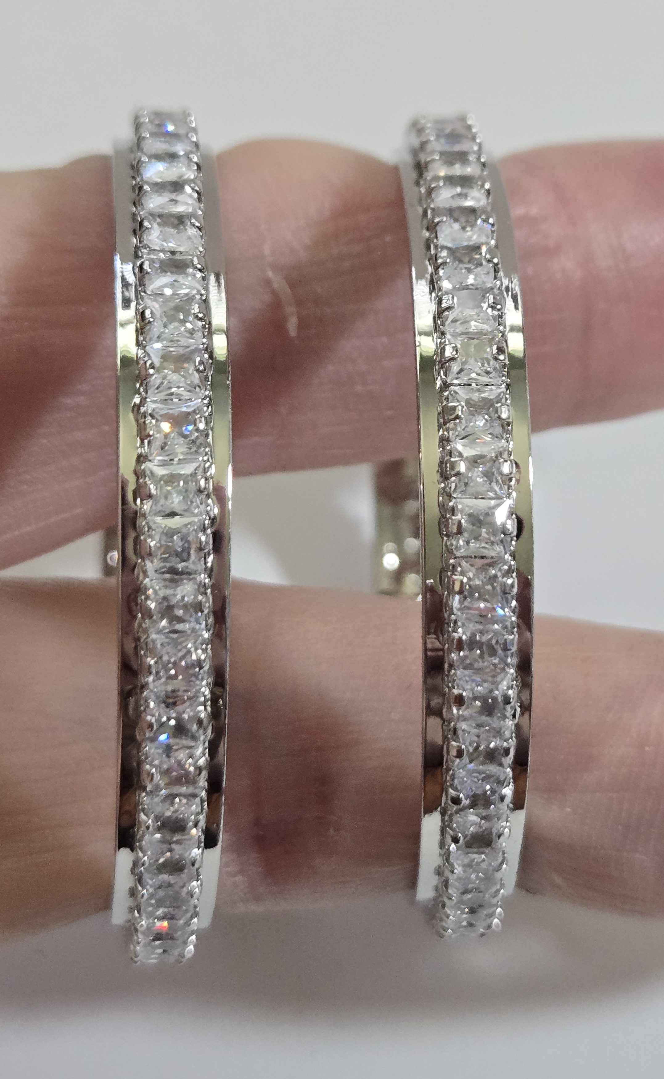 No Reserve Siamulated Diamond Hoop Earrings