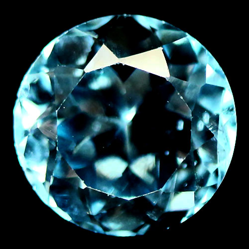 No Reserve VVS Natural Blue Topaz Round Cut Loose Gemstone
