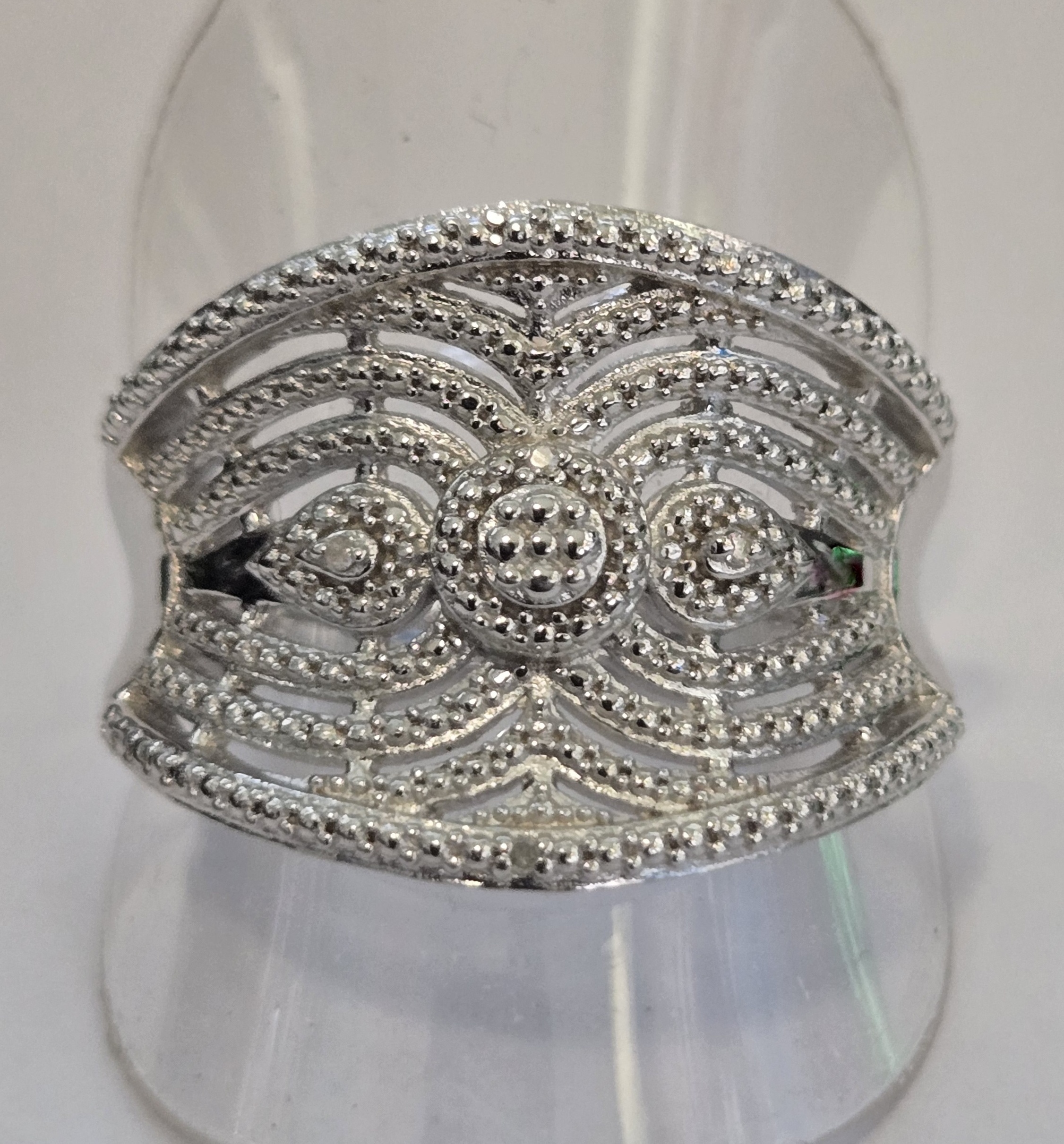 No Reserve Natural Diamond Ring Size 10