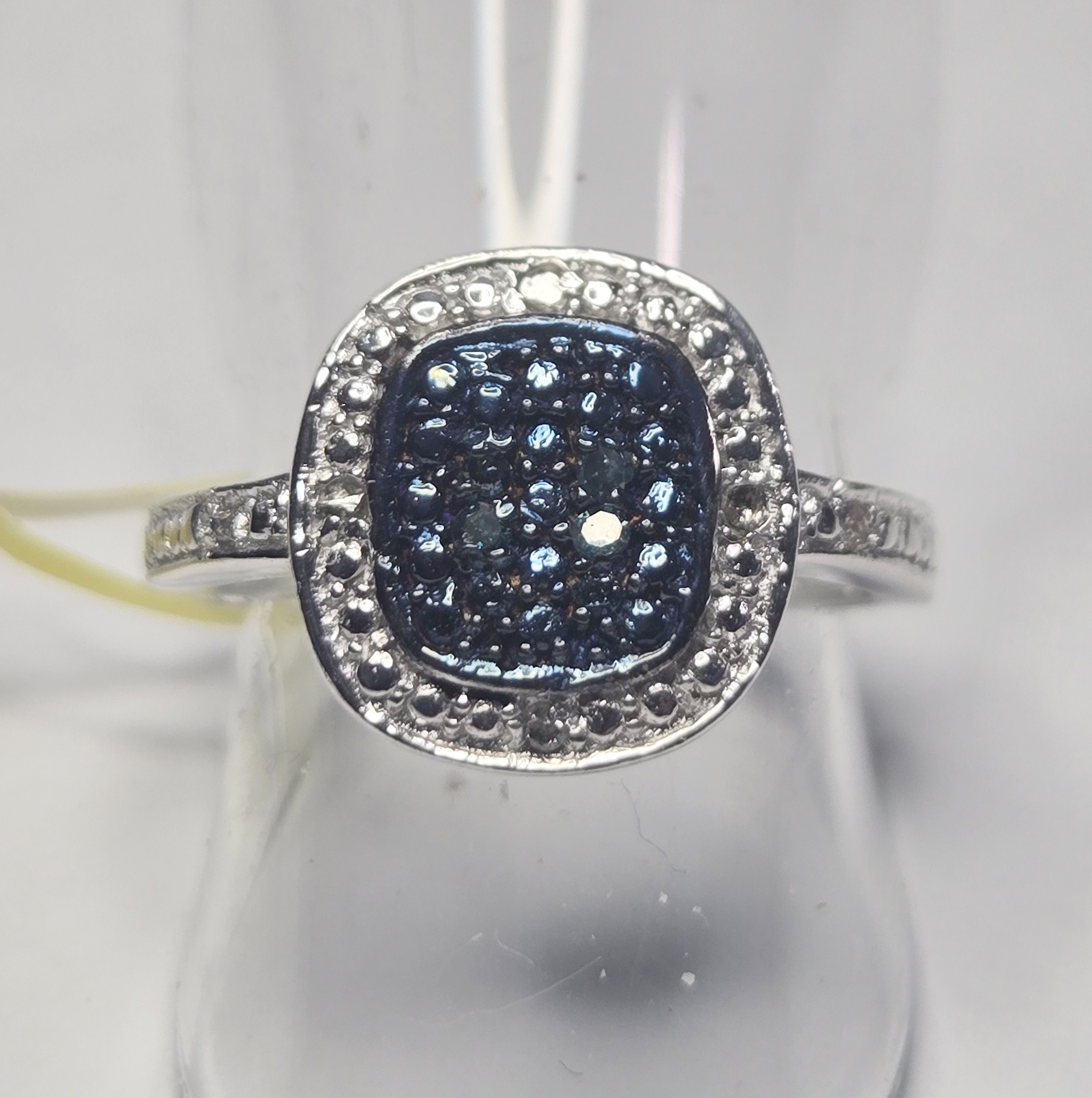No Reserve Natural Blue Diamond Ring Size 6
