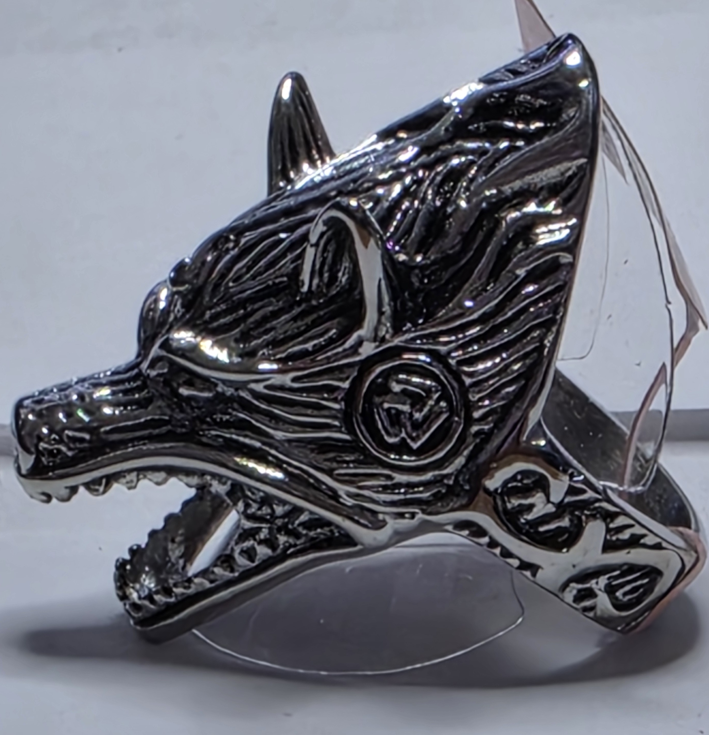 No Reserve  3D Wolf Ring Size 11