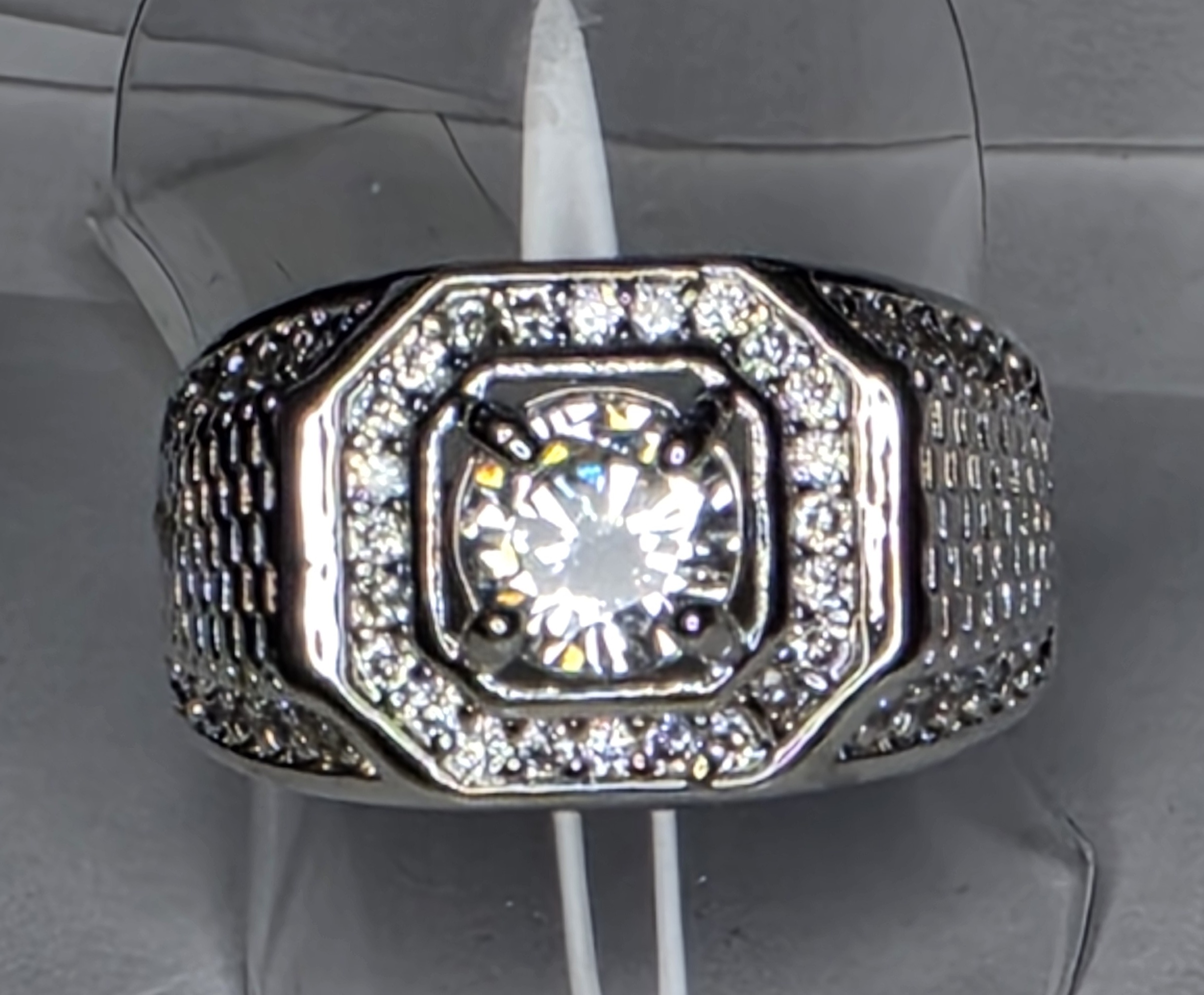 No Reserve  Simulated Diamondl Ring Size 10