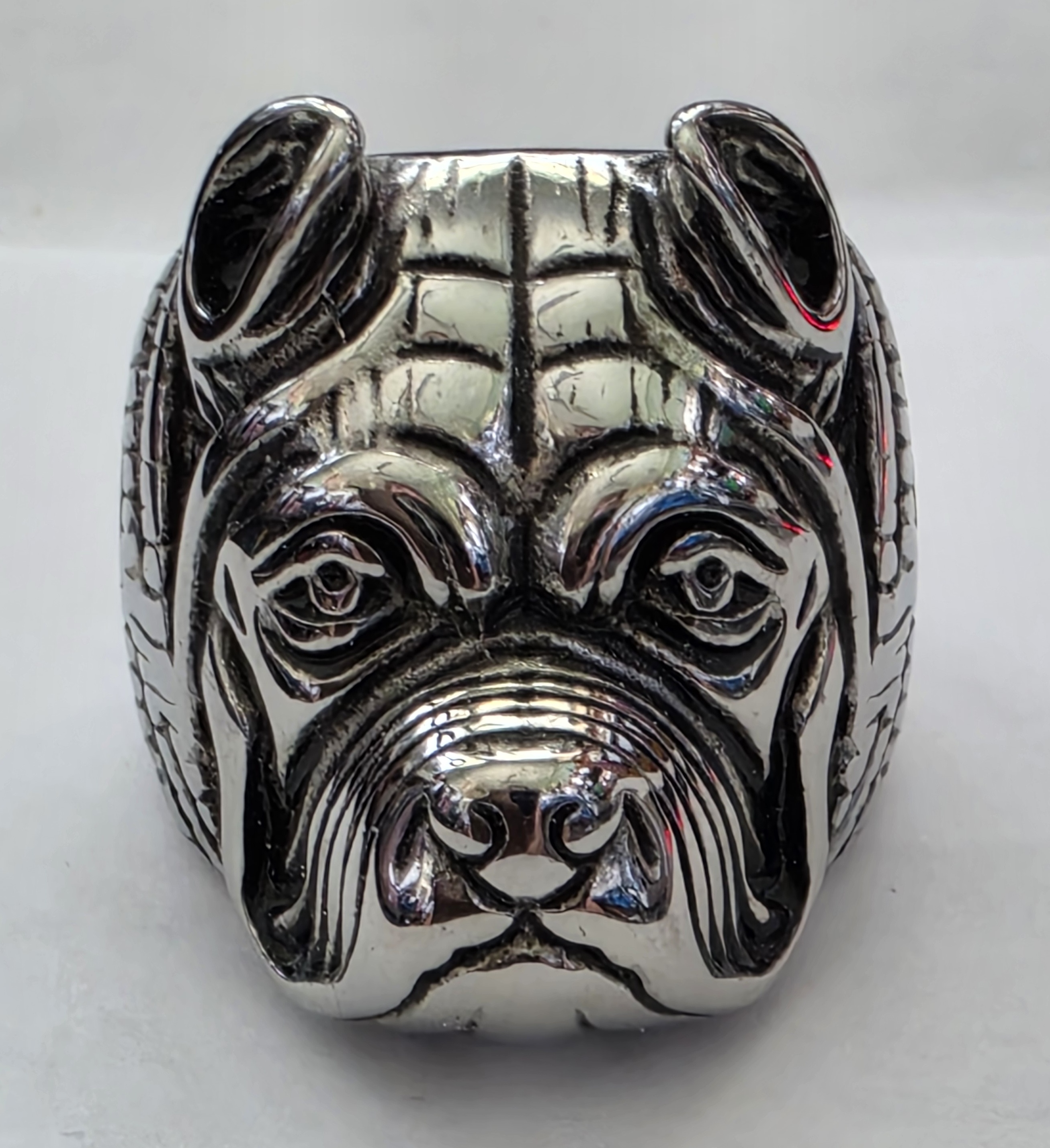 No Reserve 316L Stainless Steel Bulldog Ring Size 10