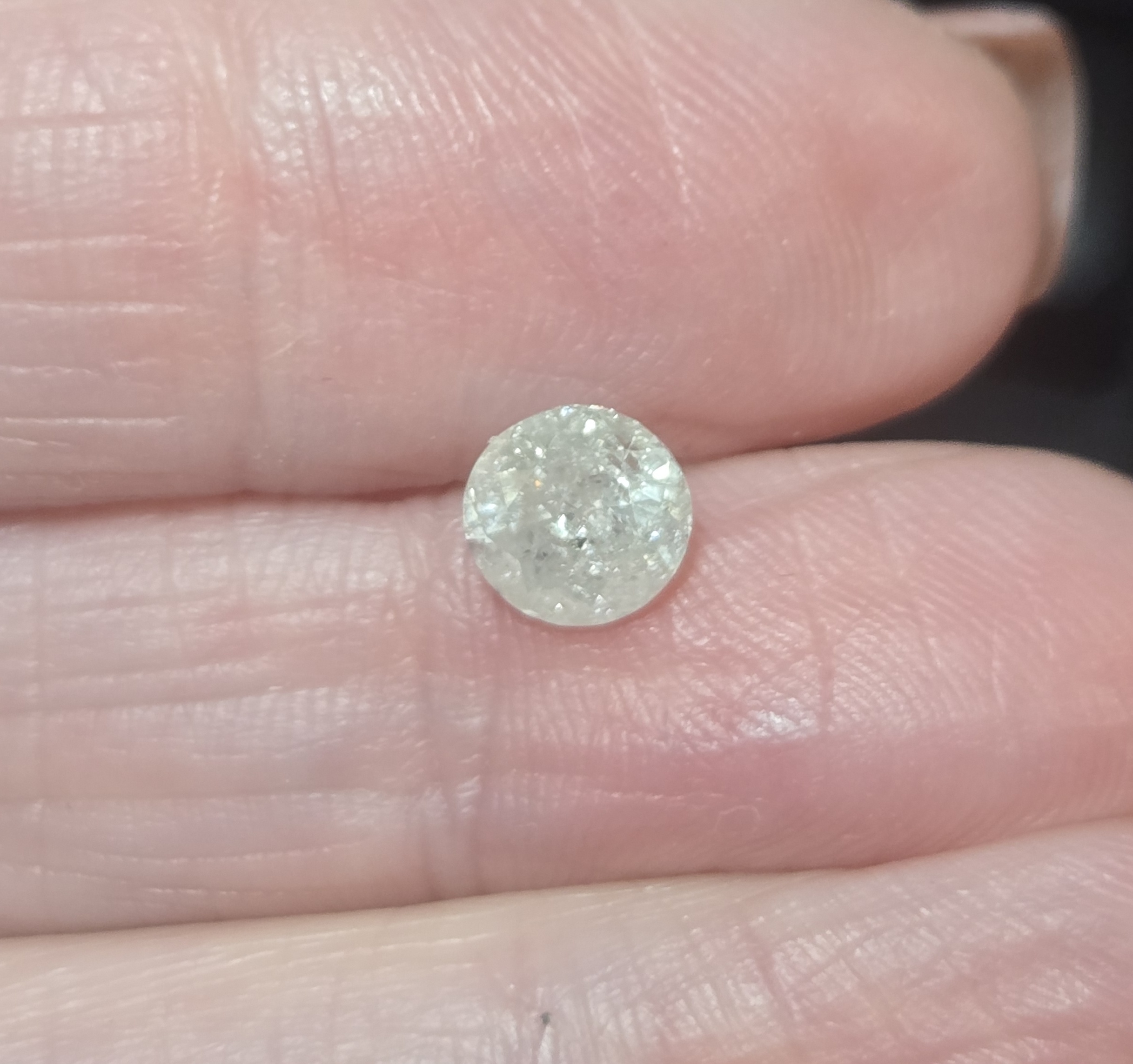 No Resrve .80 ct Natural Diamond Round Cut Loose Gemstone