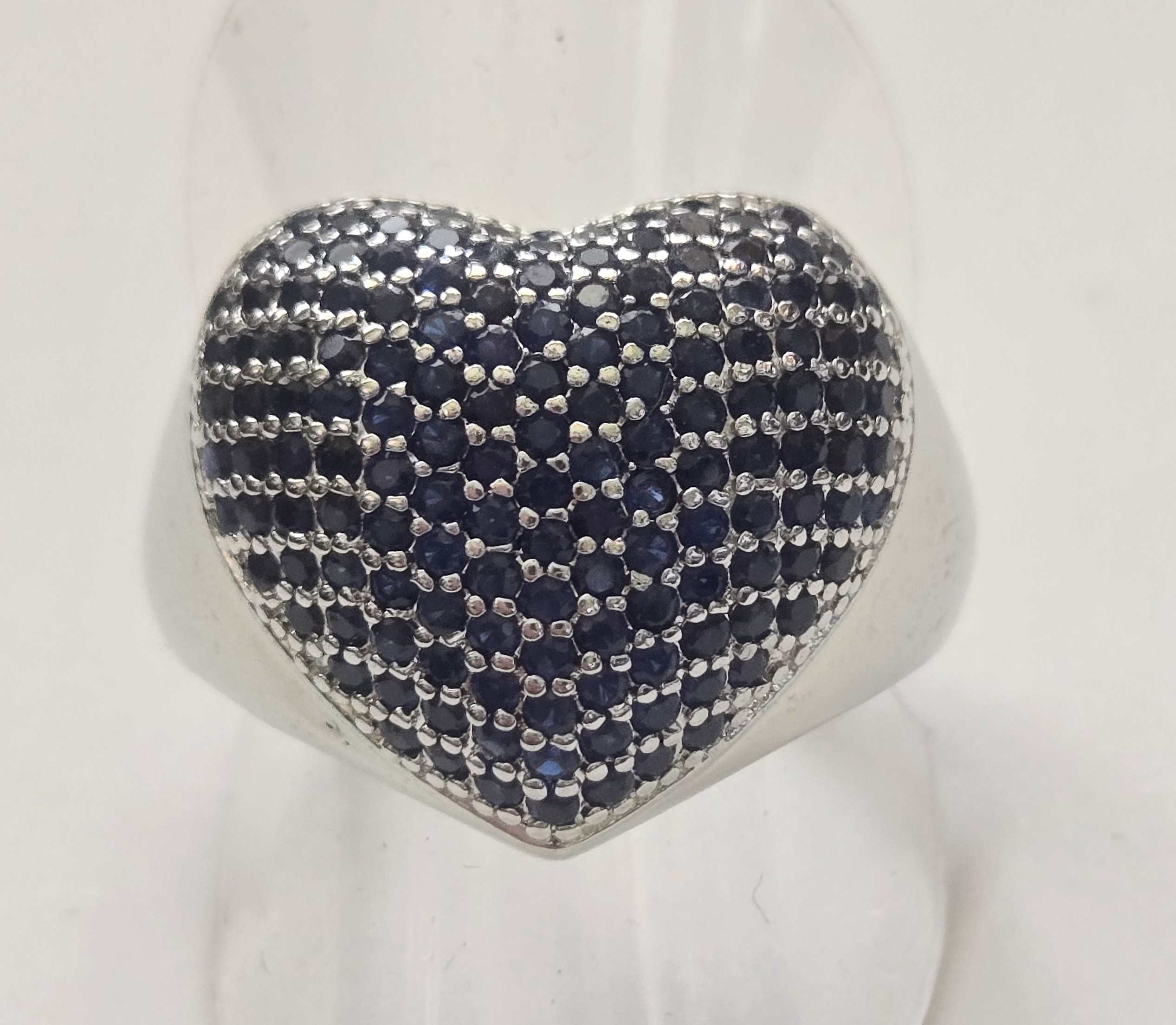 No Reserve Sapphire Heart Ring Size 7