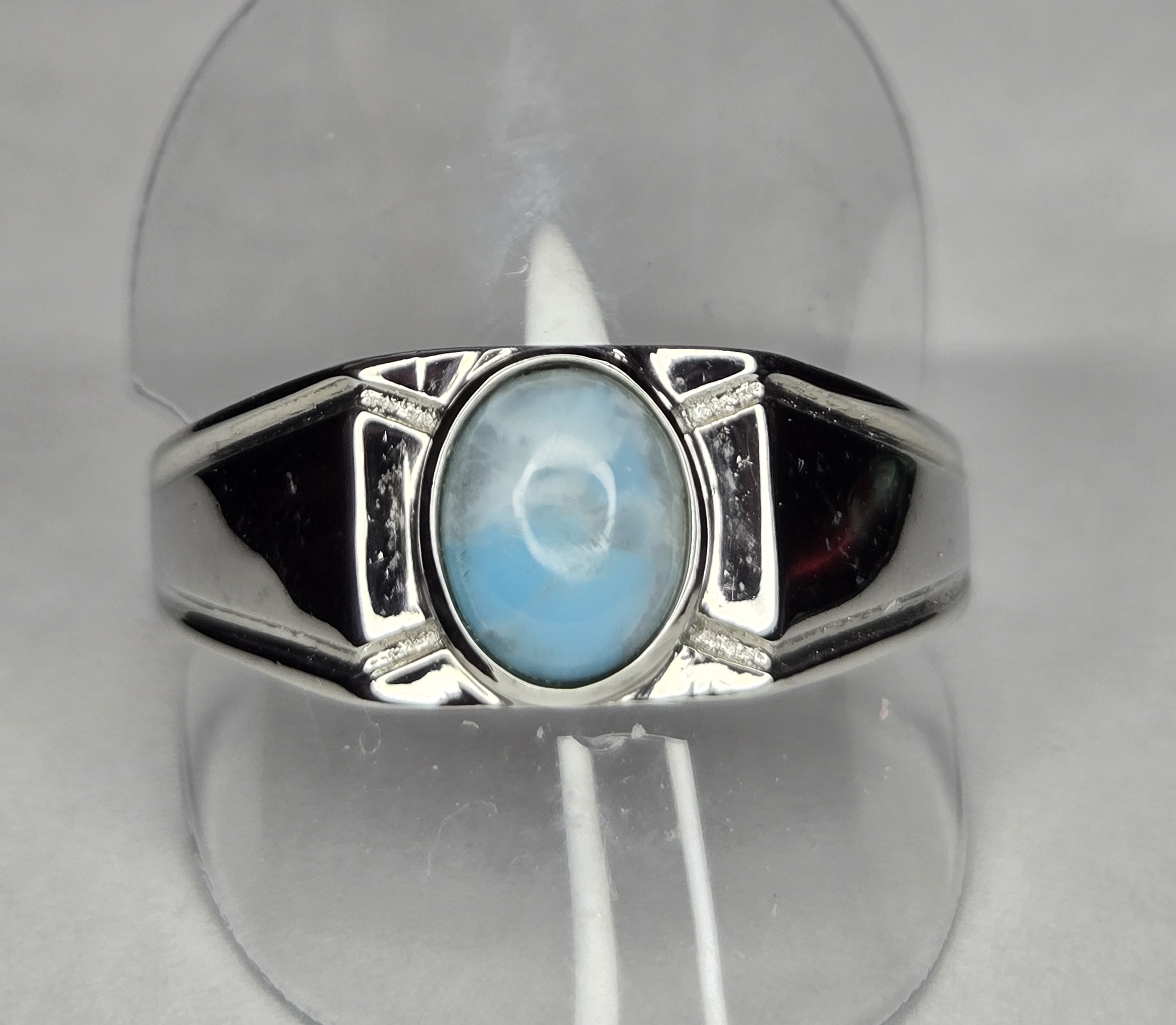 No Reserve Natural  Larimar RIng Size 12