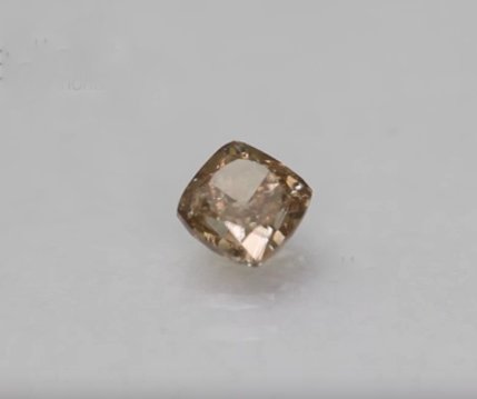 No Reserve .35 ct Natural Champagne Diamond Cushion Cut Loose Gemstone