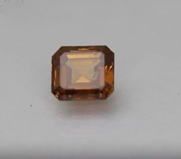 No Reserve .45 ct Natural Red Orange Diamond Emerald Cut Loose Gemstone