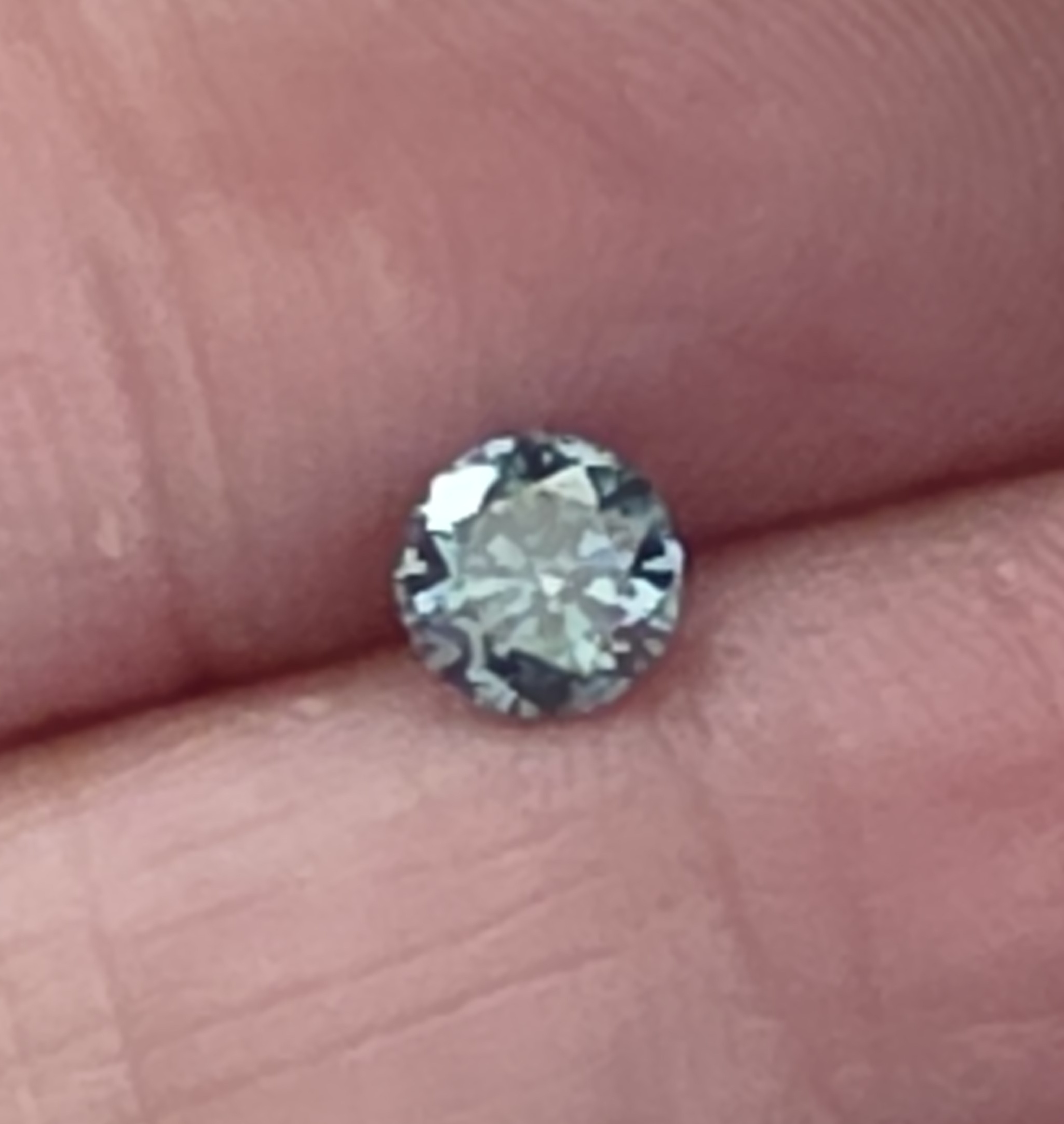 No Reserve .40 ct Natural Blue Diamond Round Cut Loose Gemstone