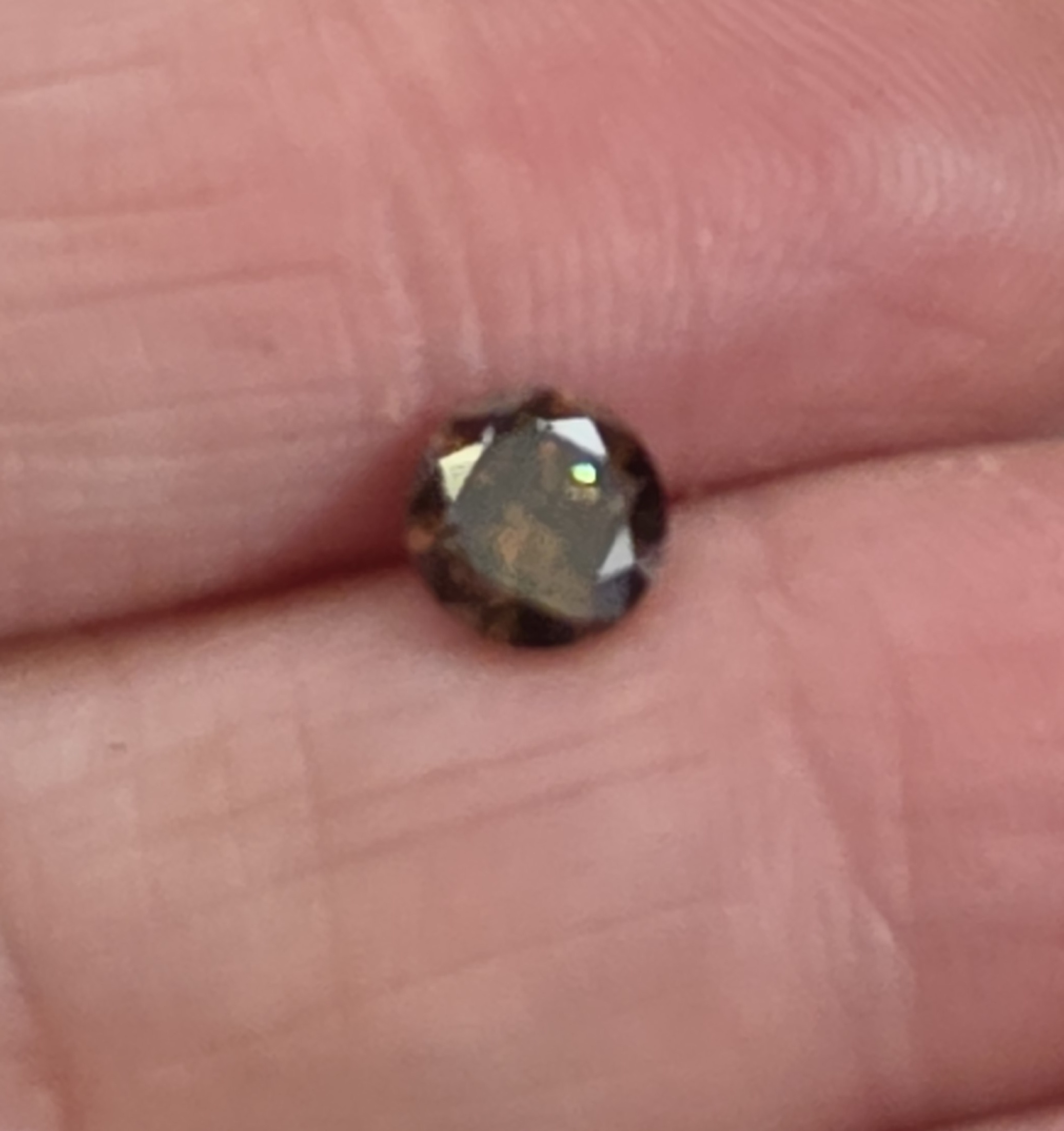 No Reserve .60 ct Natural Chocolate Diamond Round Cut Loose Gemstone