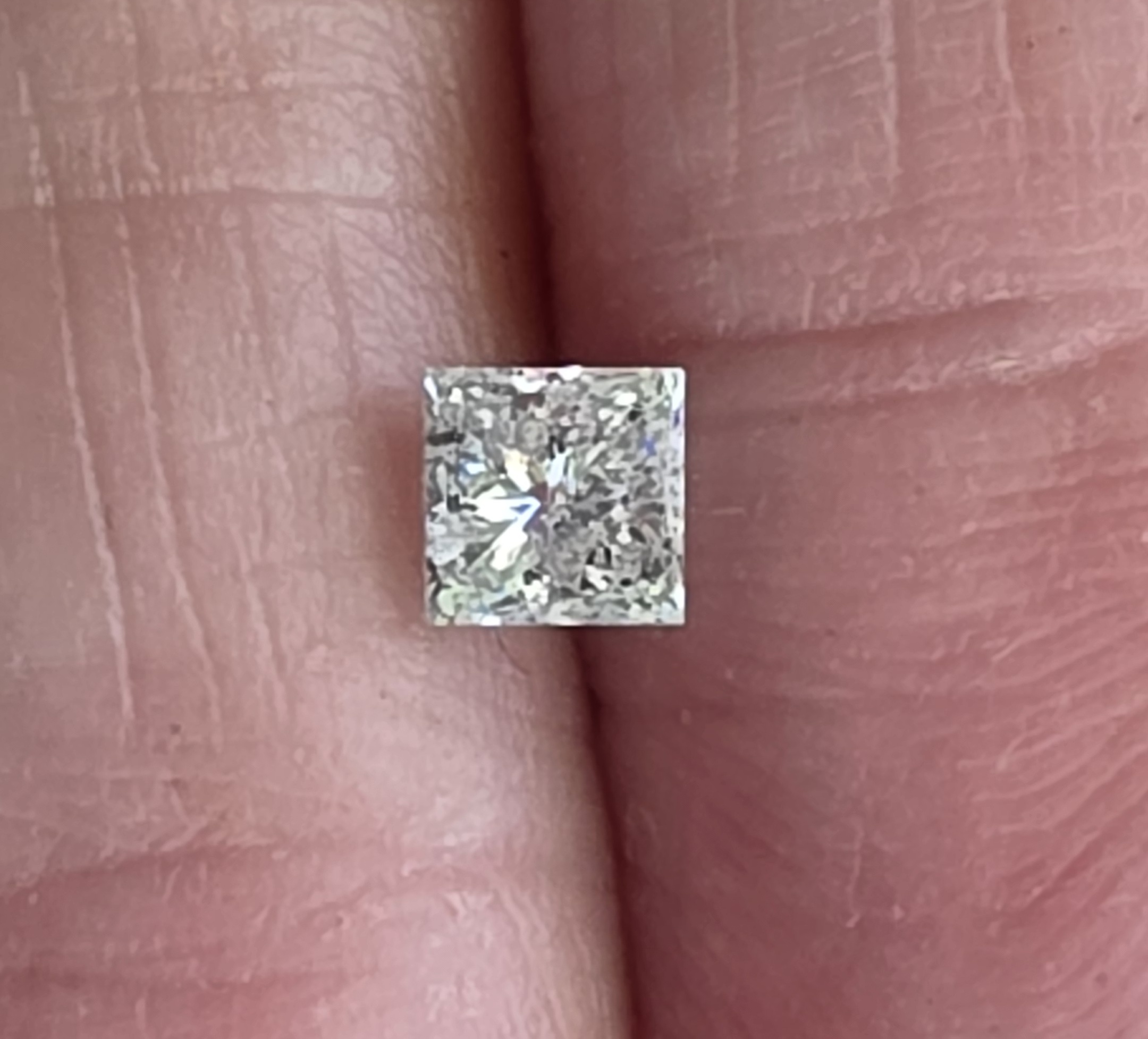 No Reserve .45 ct Natural Diamond Princess Cut Loose Gemstone