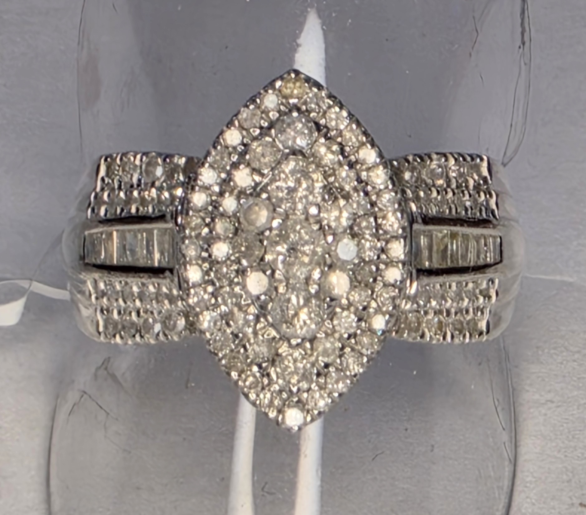 No Reserve .1.01 ct Natural Diamond Ring Size 10