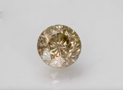 No Reserve .45 ct Natural Champagne Diamond Round Cut Loose Gemstone