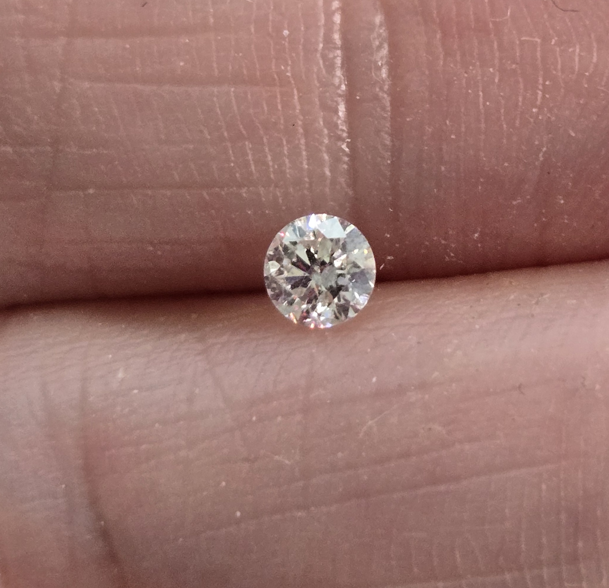 No Reserve .19 ct Natural Champagne Diamond Round Cut Loose Gemstone