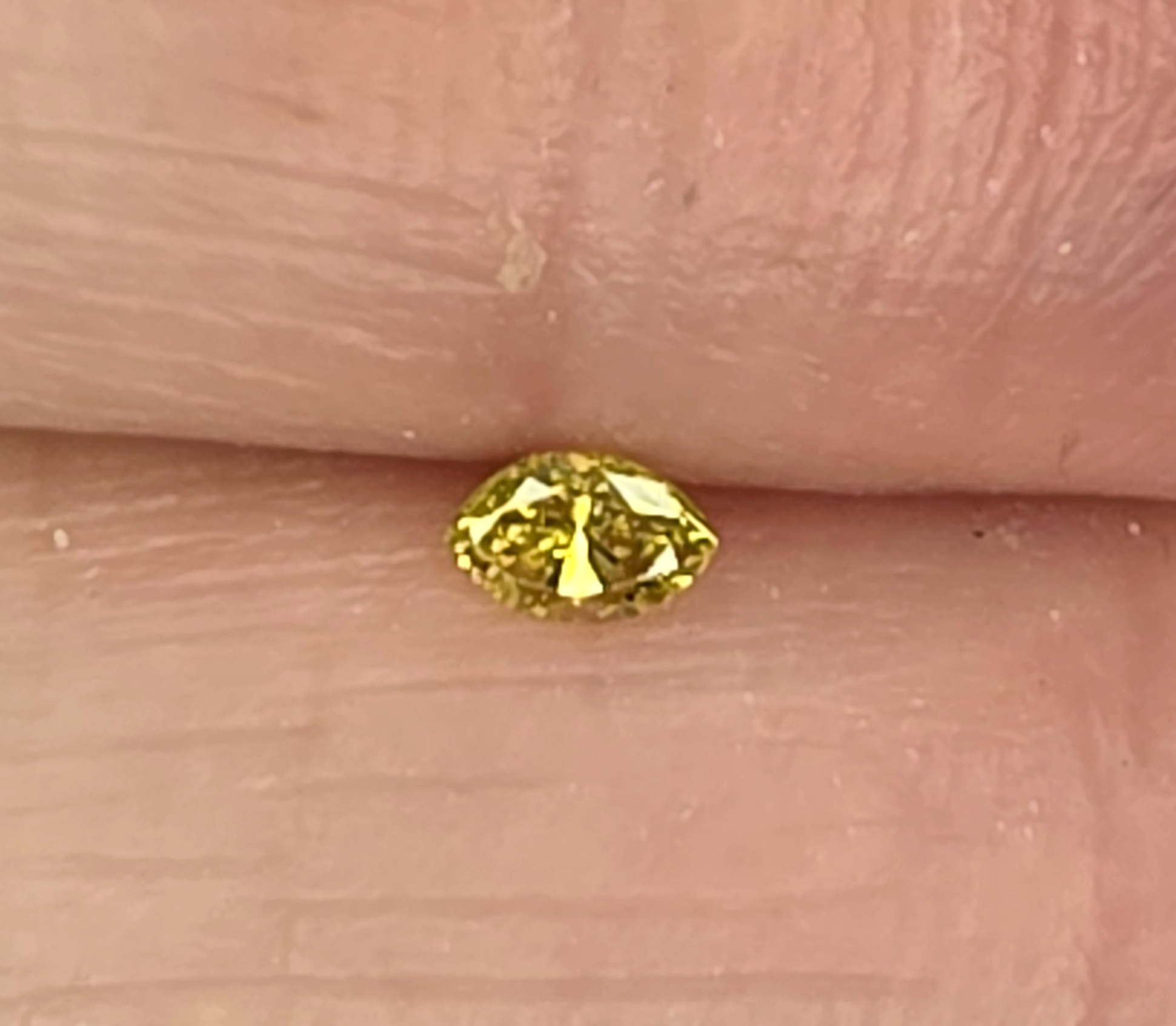 No Reserve .10 ct Natural Yellow Diamond Marquise Cut Loose Gemstone