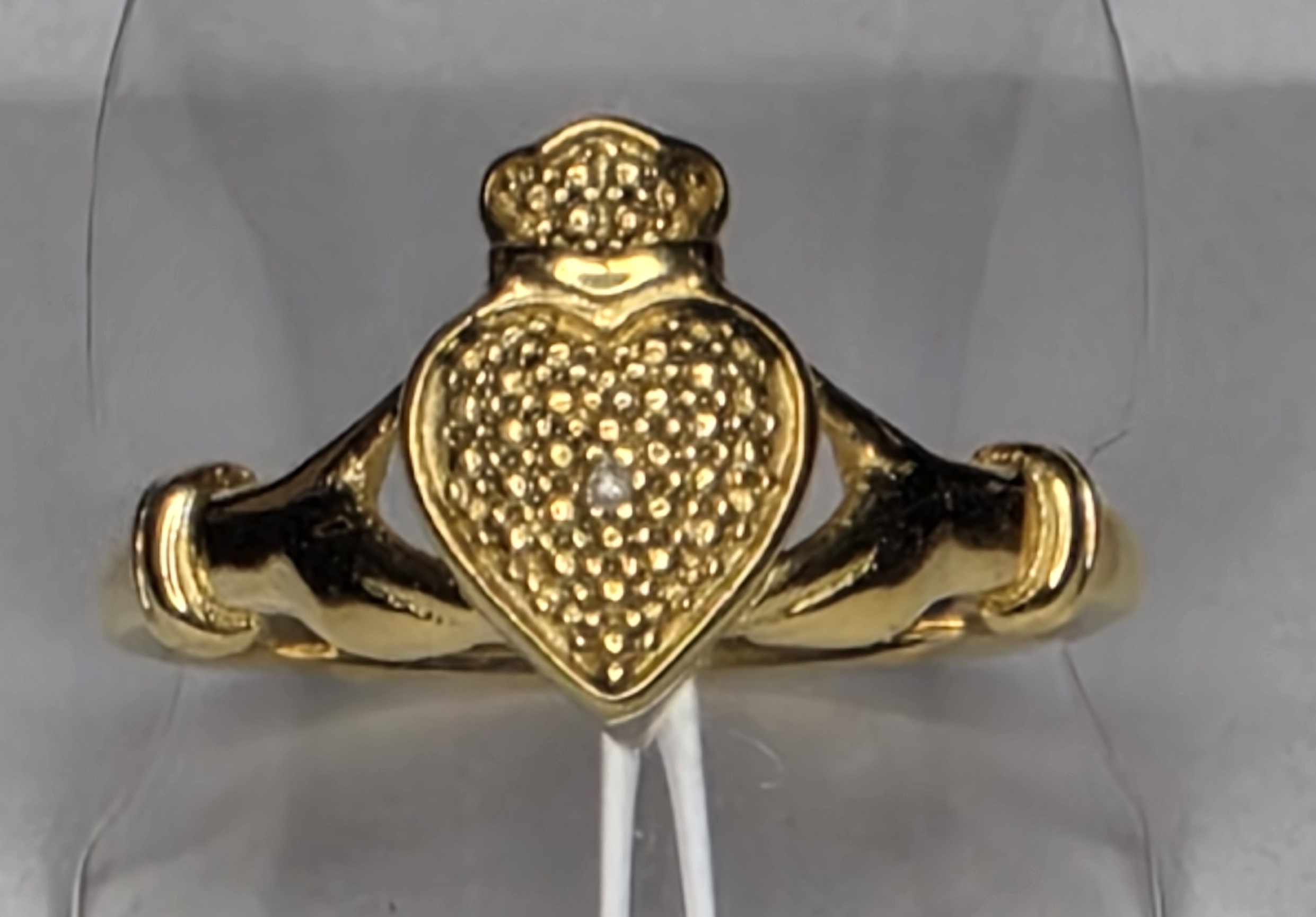 No Reserve Natural Diamond Coladdagh Ring Sze 10