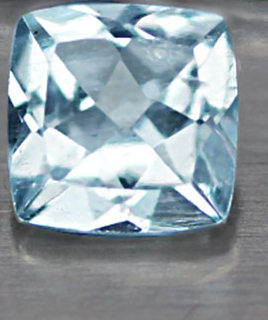 No Reserve VVS Natural Swiss Blue Topaz Cushion Cut Loose Gemstone