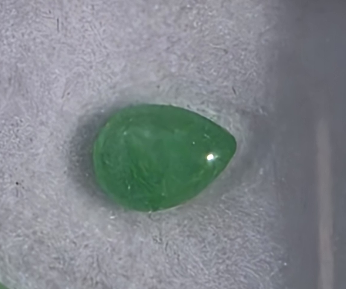 No Reserve Natural Jade Pear Cut Loose Gemstone