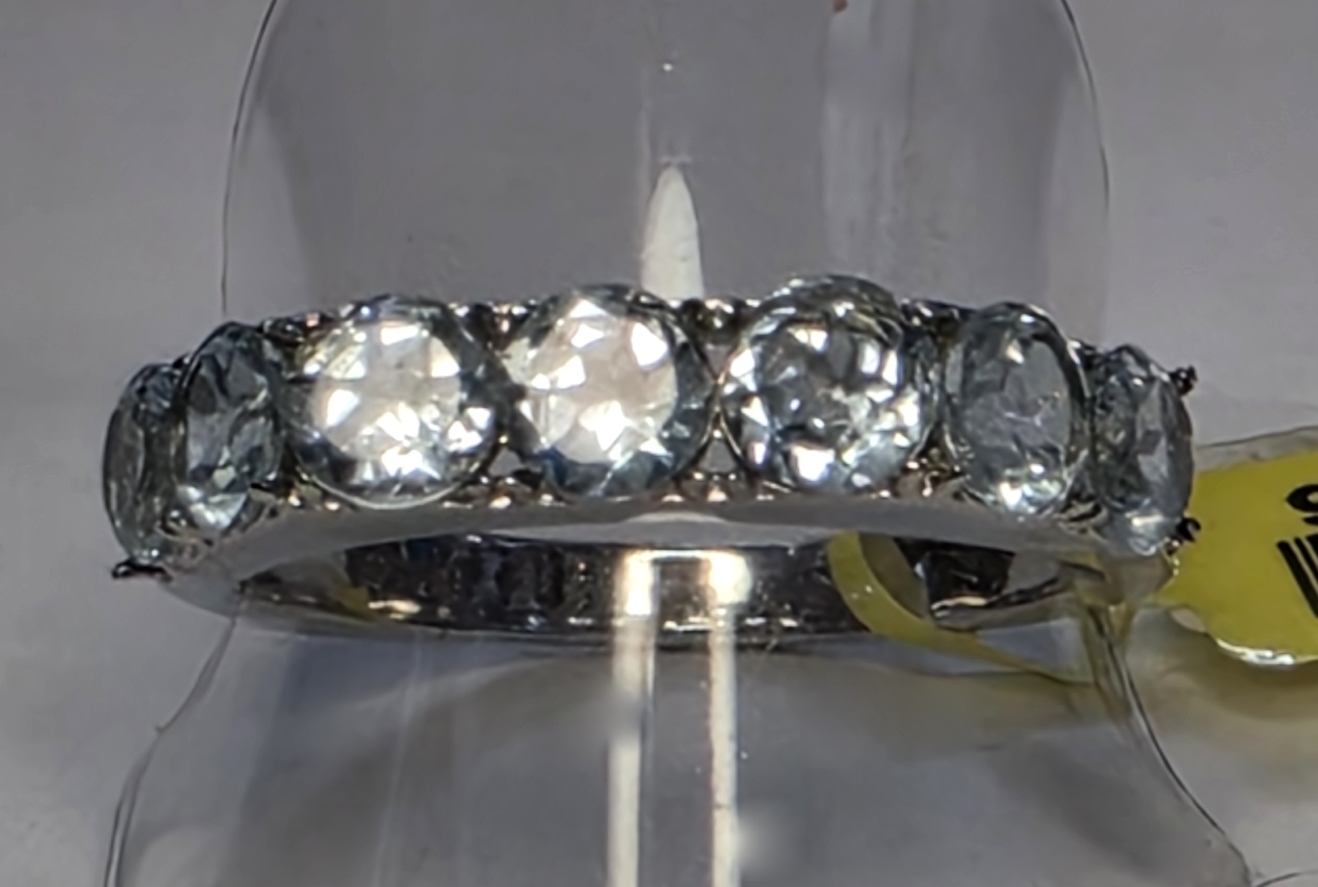 No Reserve Natural Blue Topaz Ring Size 13