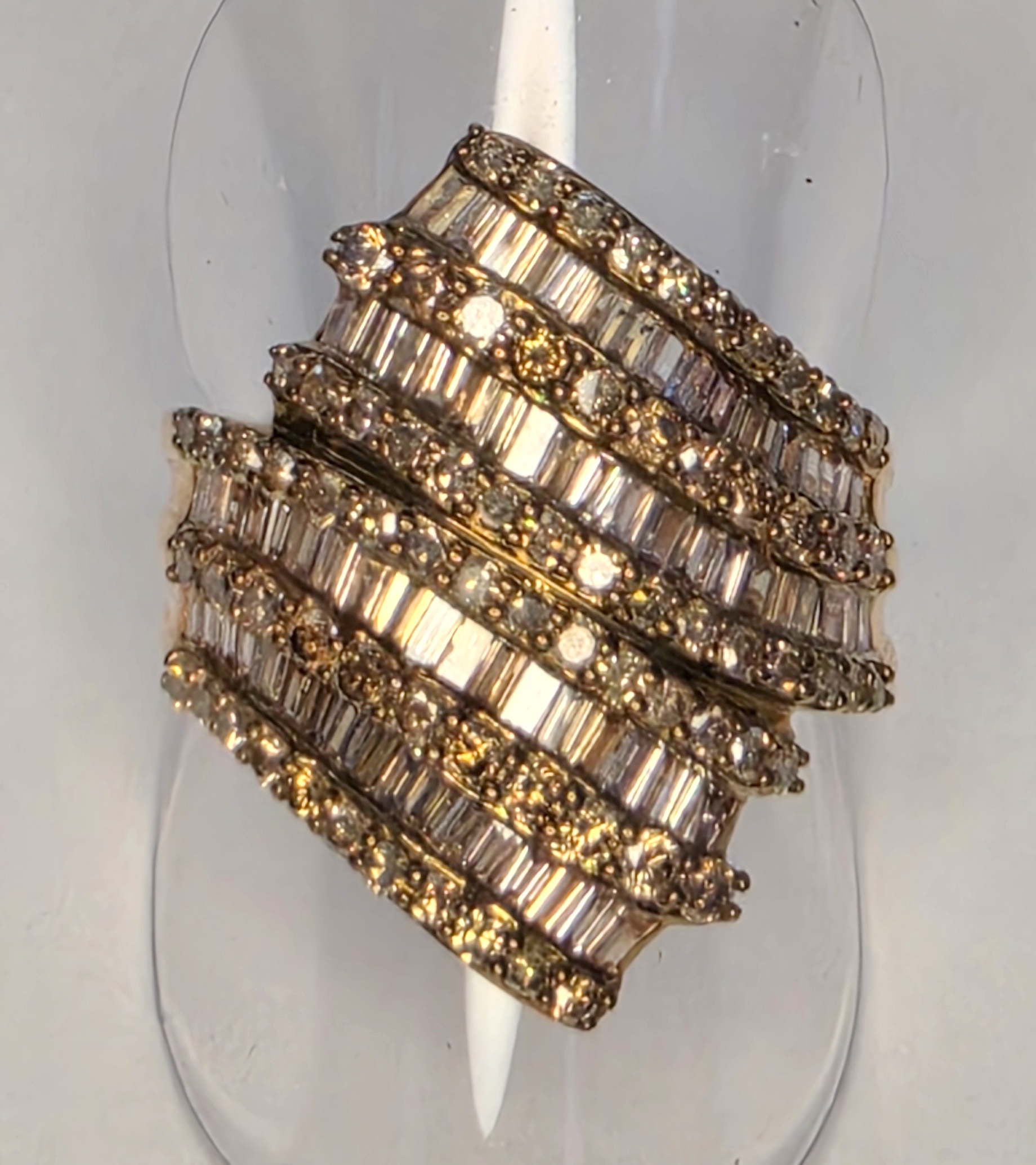 No Reserve 1.01 ct Natural Champagne Diamond Ring Size 8