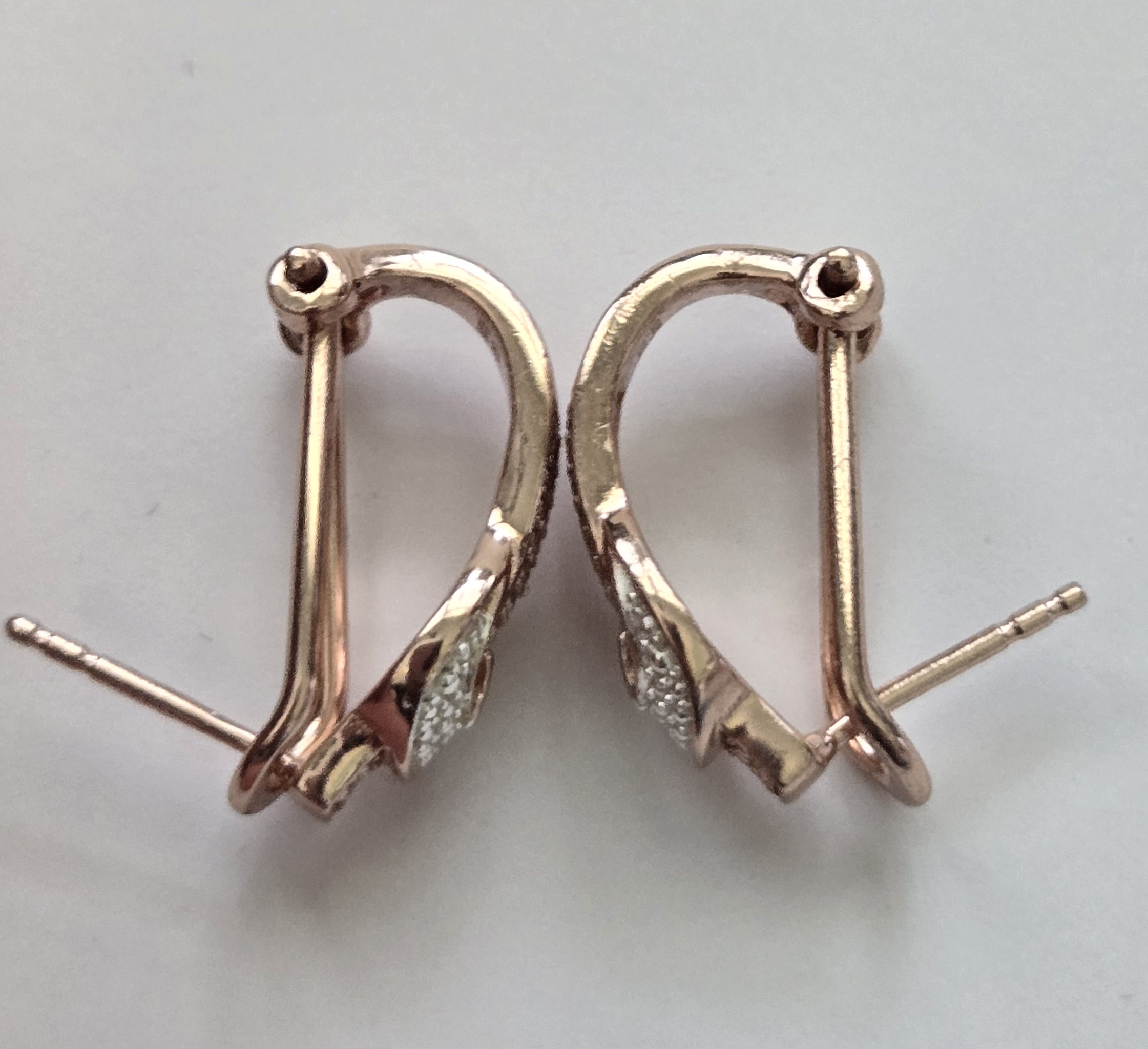 No Reserve Natural Diamond  Belt Buckle Earrings