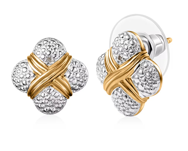 No Reserve Natural Diamond Stud Earrings