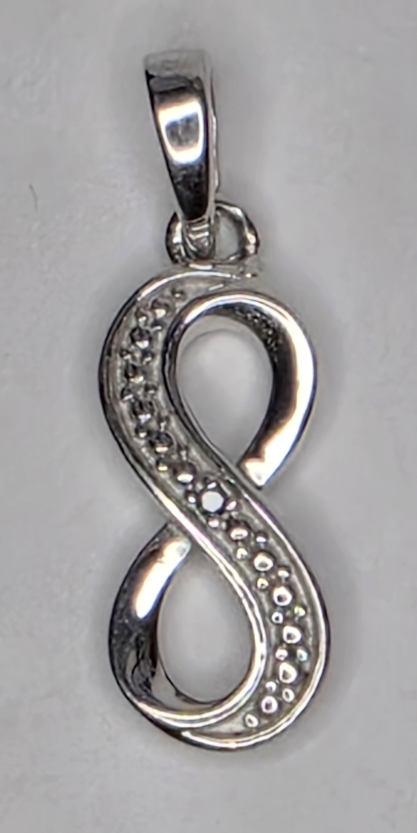 No Reserve Natural Diamond Infinity Pendant