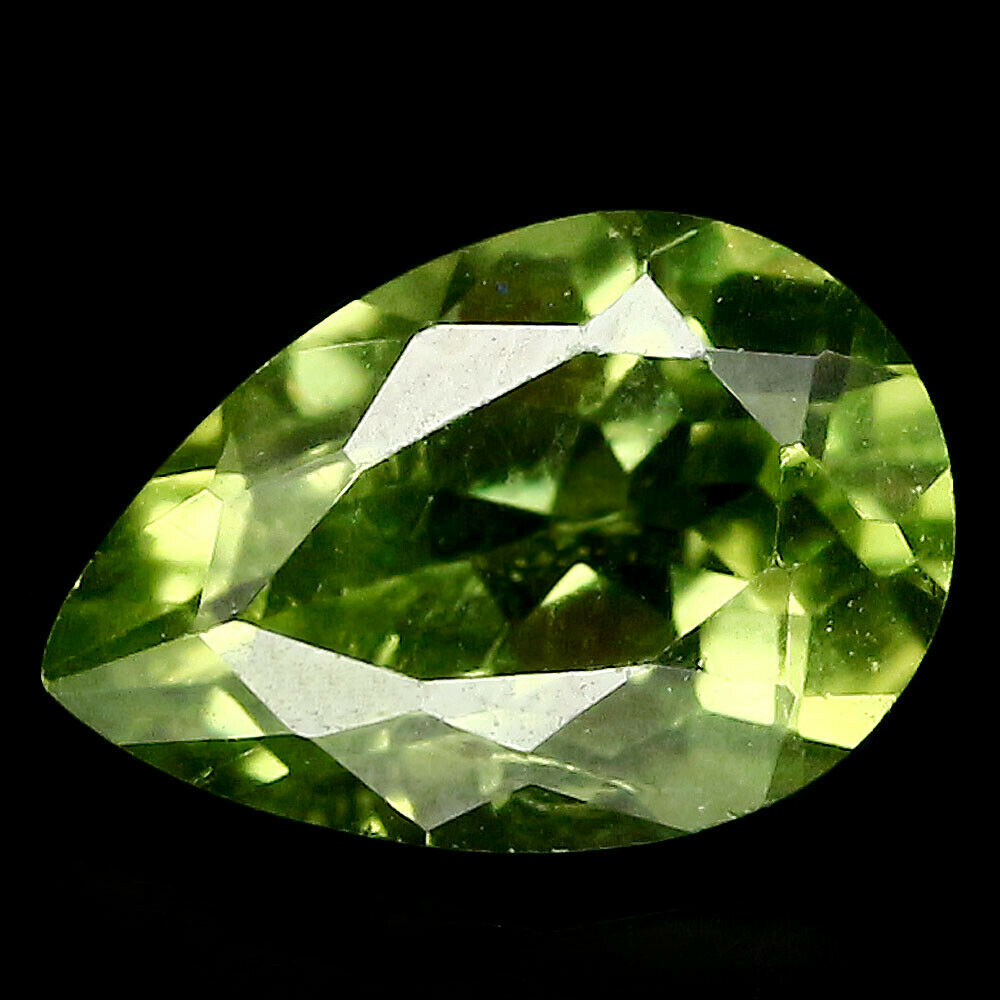 No Reserve .VVS Natural Peridot Pear Cut Loose Gemstone