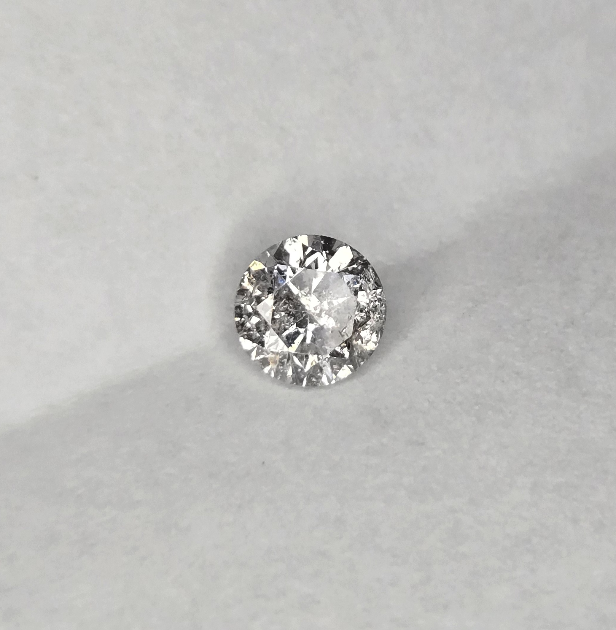 No Reserve  .46 ct Natural Diamond Round Cut Loose Gemstone