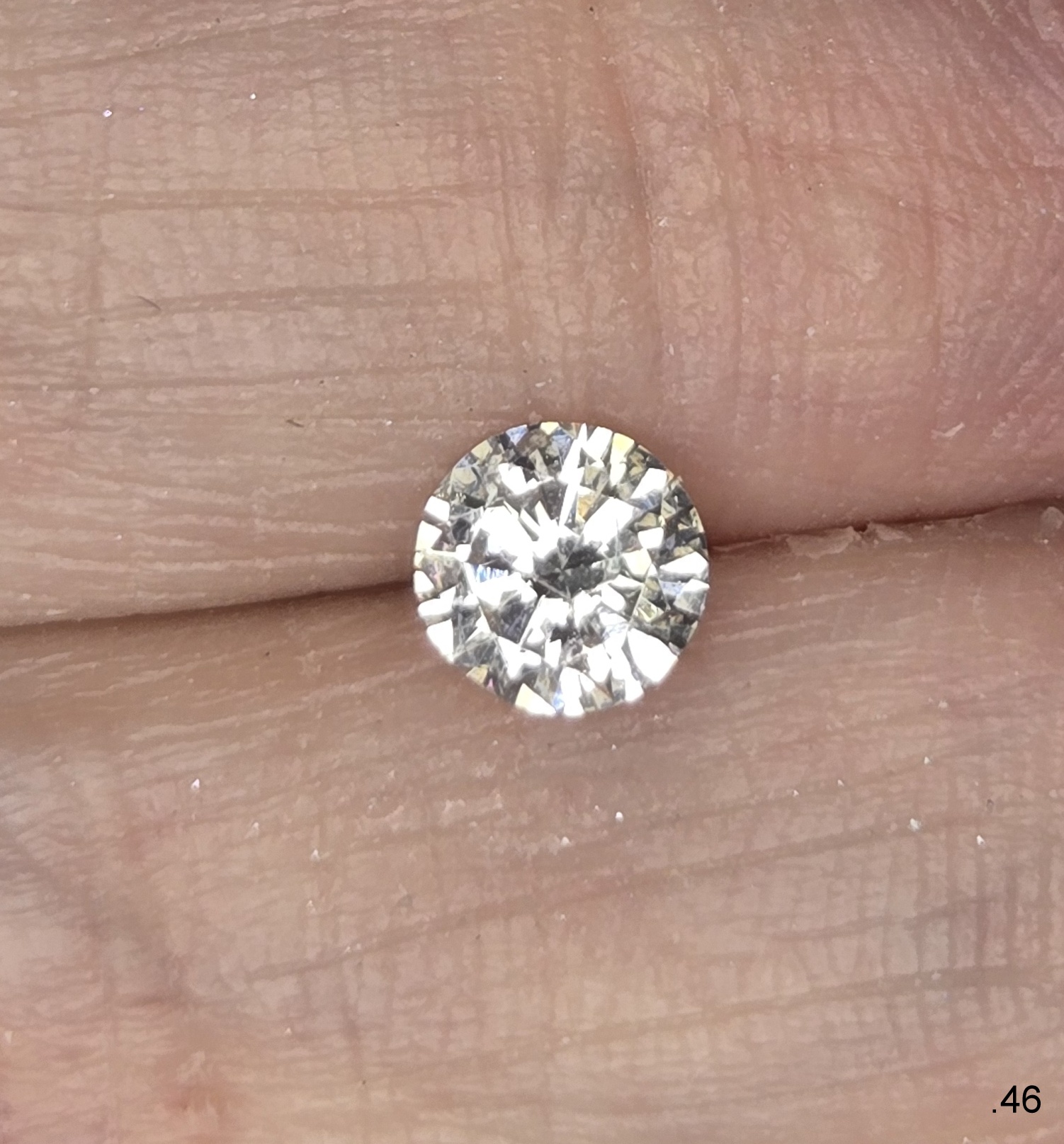 No Reserve .46 ct Natural Diamond Round Cut Loose Gemstone ksi2